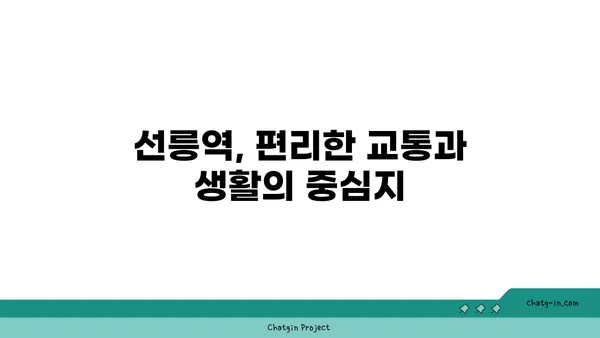 선릉역 역세권의 생동감 넘치는 생활과 활기찬 아파트 분위기