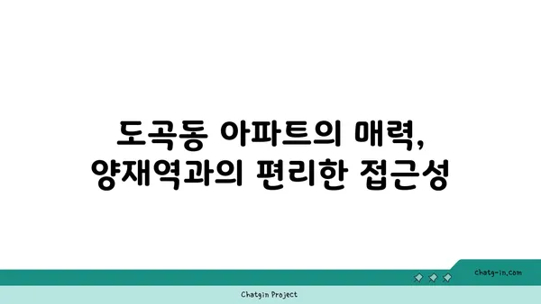 도곡동 코오롱 강남 아파트, 양재역세권 즉시 입주 가능