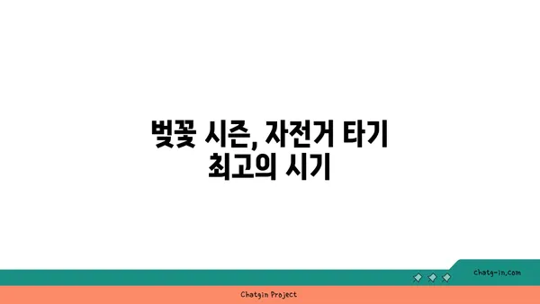 여의도 한강공원에서 자전거 타기: 봄철에는 벚꽃가득