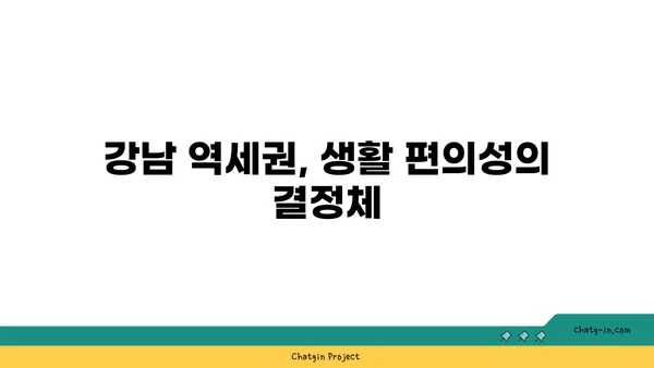 역세권 고급 아파트, 강남의 최고급 삶