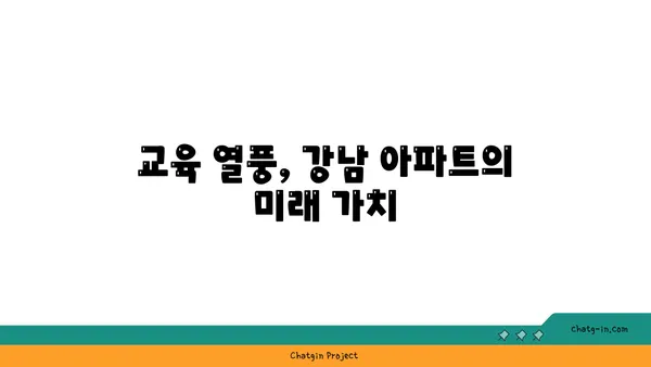 교육에 최우선순위를, 강남 저명 국제학교 인근 아파트