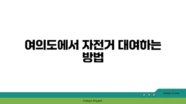 가족을 위한 최고의 자전거 타기 명소: 여의도 한강공원 가이드