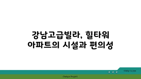 논현동 역세권 강남고급빌라: 힐타워아파트 매매