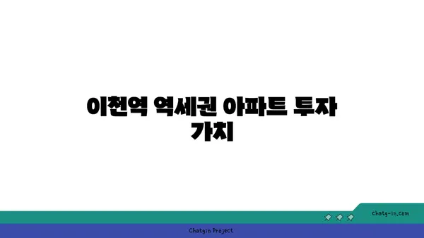 이천역 역세권 아파트 분양, 중리지구 및 주변