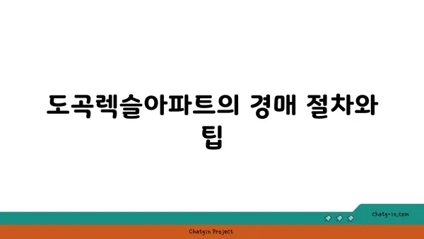강남 역세권 대형평수 아파트 경매, 도곡렉슬아파트 물건 분석