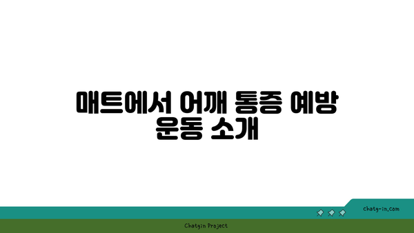 어깨 통증 완화를 위한 요가 도구 사용법 추천