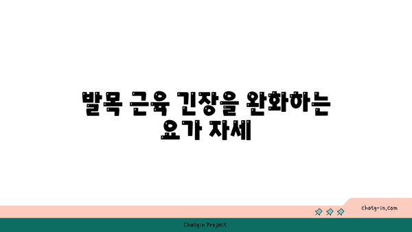 발목 근육 긴장을 풀어주는 아이엔가 요가