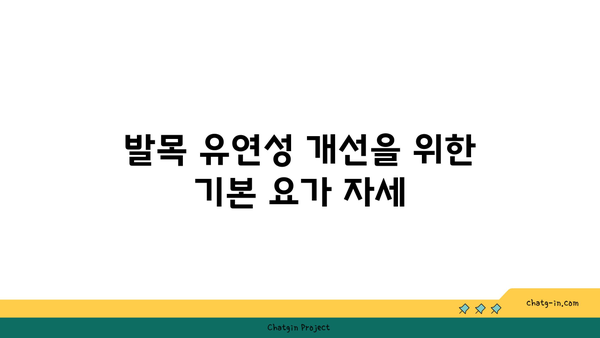발목 유연성 강화를 위한 요가 스트레칭 루틴