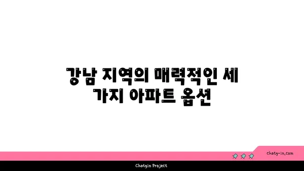 강남에서의 저렴한 거주: 쓰리룸 아파트 단기 임대
