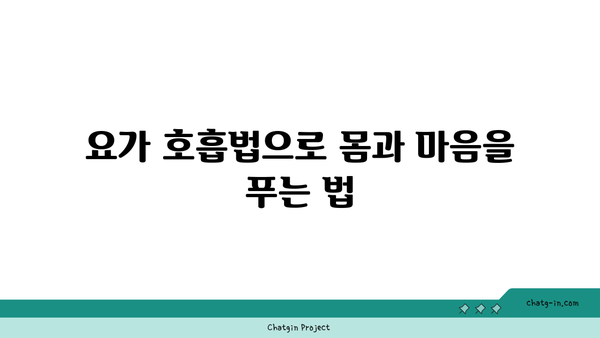 요가 자세로 몸의 유연성 높이기