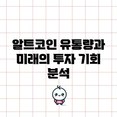 알트코인 유통량과 미래의 투자 기회 분석