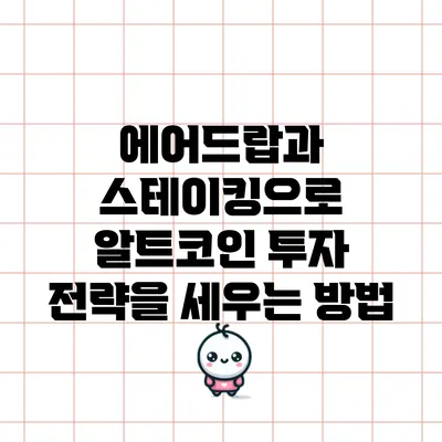 에어드랍과 스테이킹으로 알트코인 투자 전략을 세우는 방법