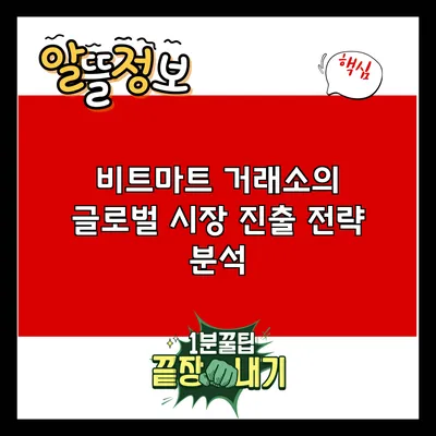 비트마트 거래소의 글로벌 시장 진출 전략 분석