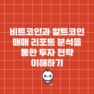 비트코인과 알트코인 매매 리포트 분석을 통한 투자 전략 이해하기