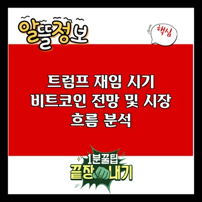 트럼프 재임 시기 비트코인 전망 및 시장 흐름 분석