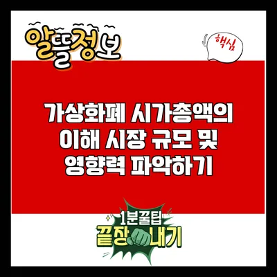 가상화폐 시가총액의 이해: 시장 규모 및 영향력 파악하기