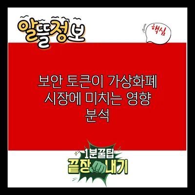 보안 토큰이 가상화폐 시장에 미치는 영향 분석