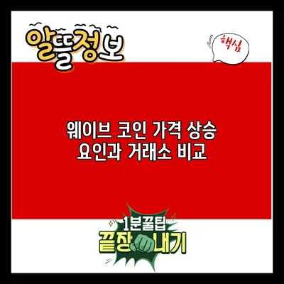 웨이브 코인: 가격 상승 요인과 거래소 비교